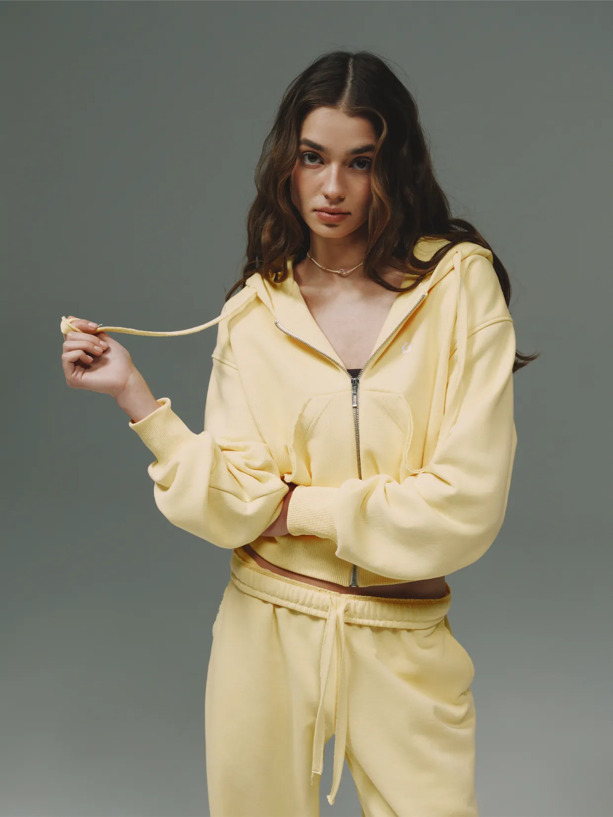 Sports suit with palazzo YELLOW