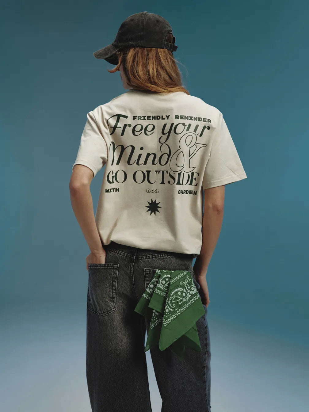 Free Your Mind Unisex Beige T-Shirt