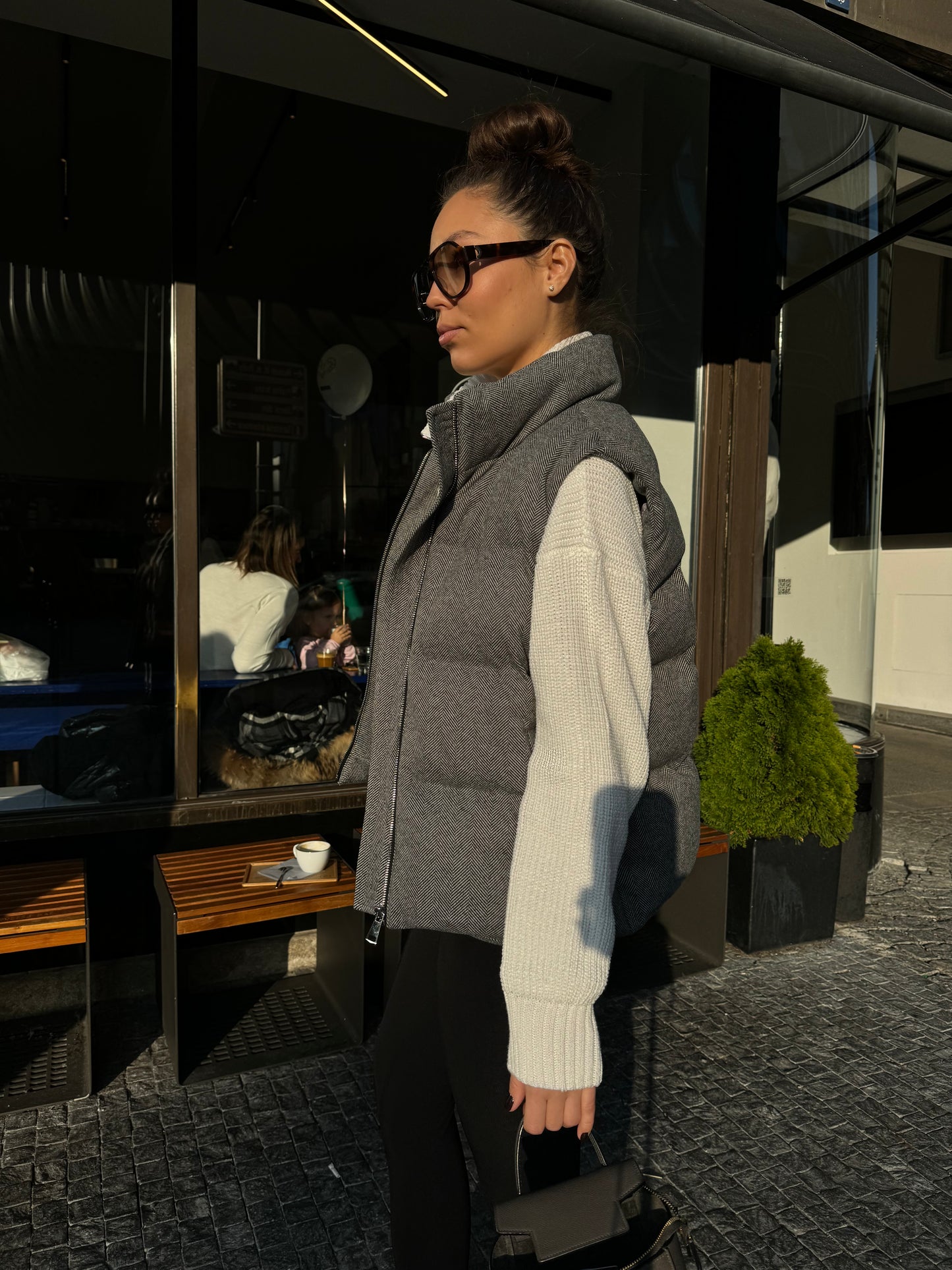 Knitted vest GREY