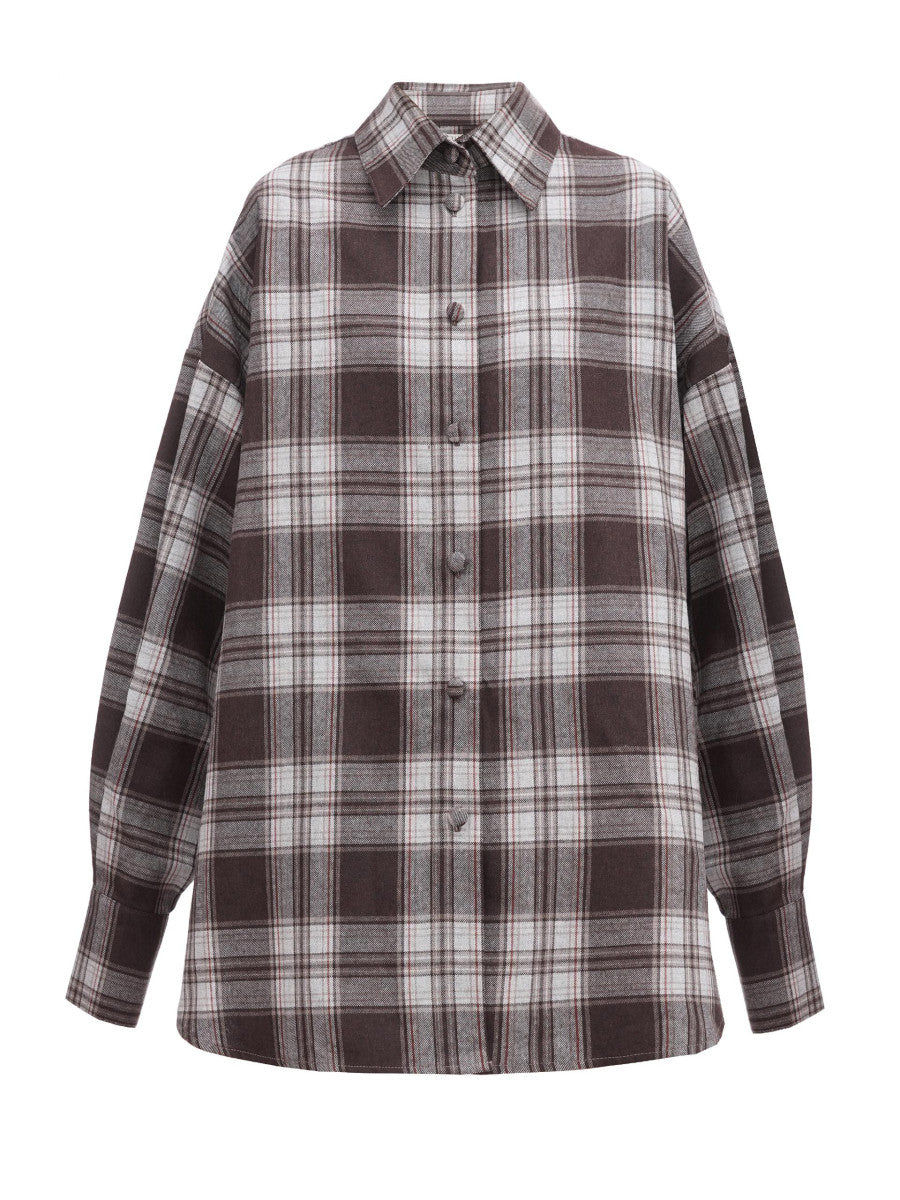 Plaid shirt LIGHT BROWN