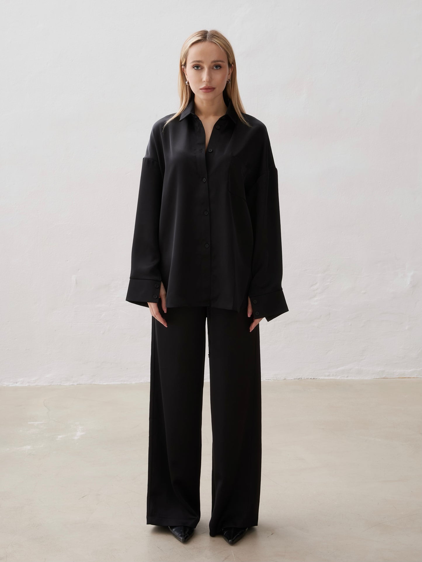 Shirt Satén BLACK