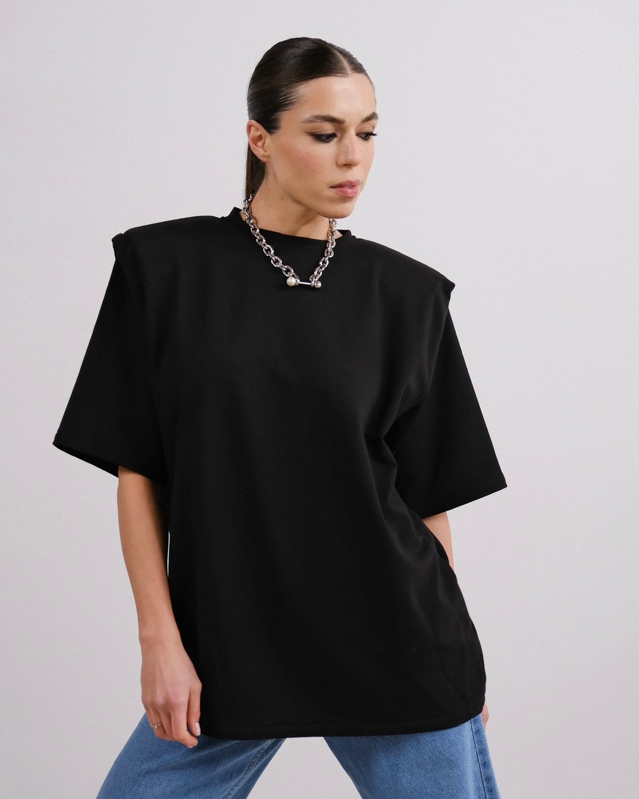 T-shirt shoulder BLACK