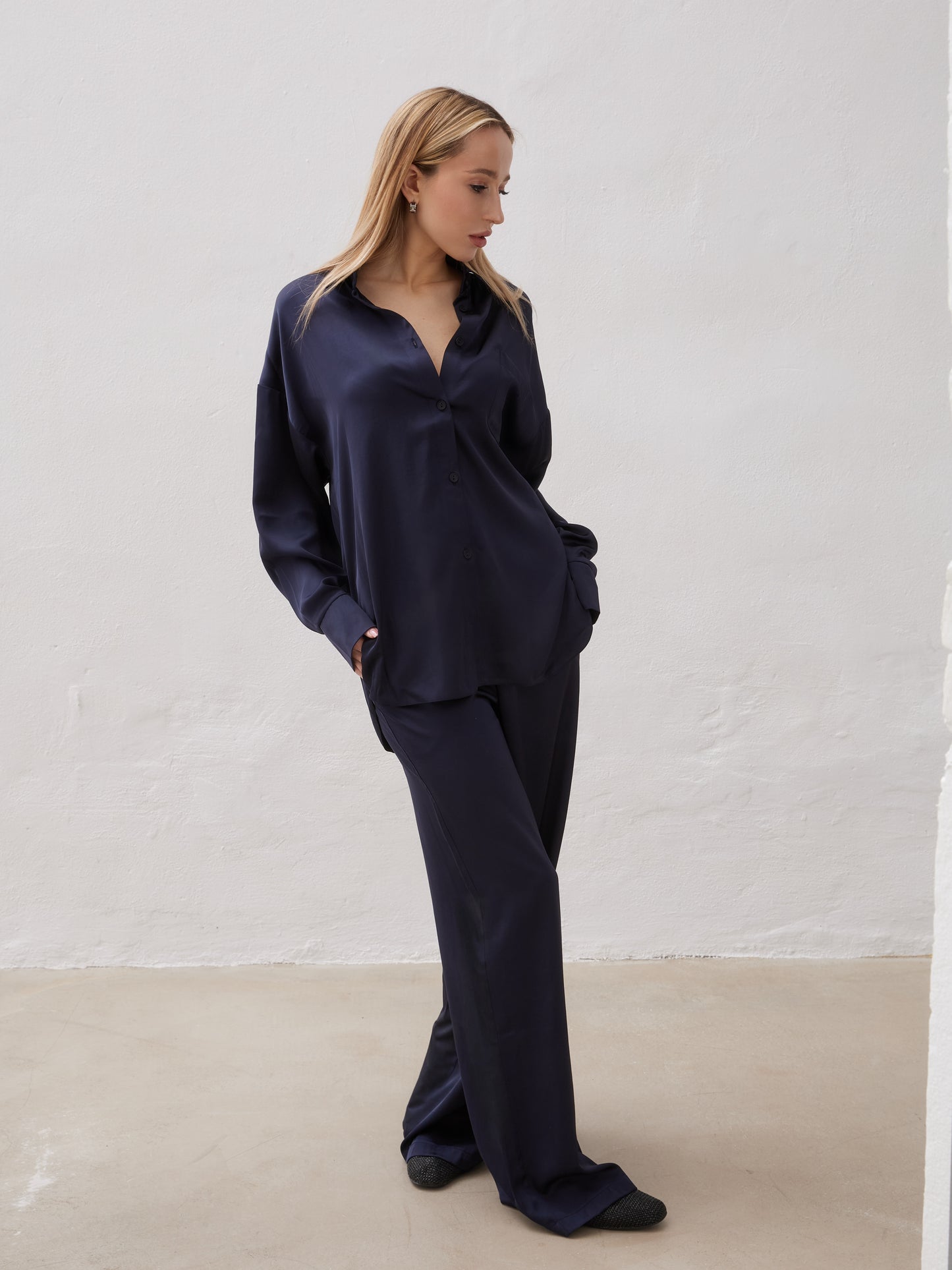 Shirt Satén NAVY
