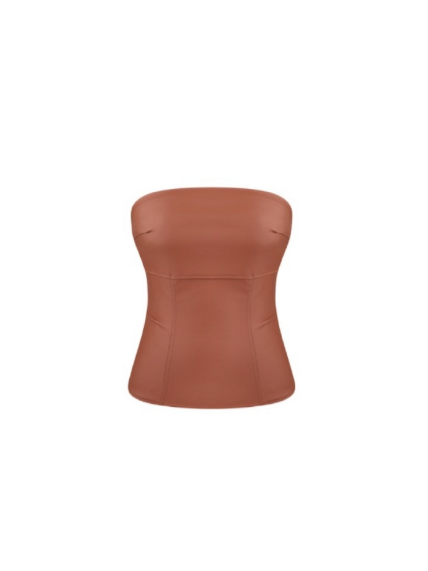 Eco leather corset CAMEL