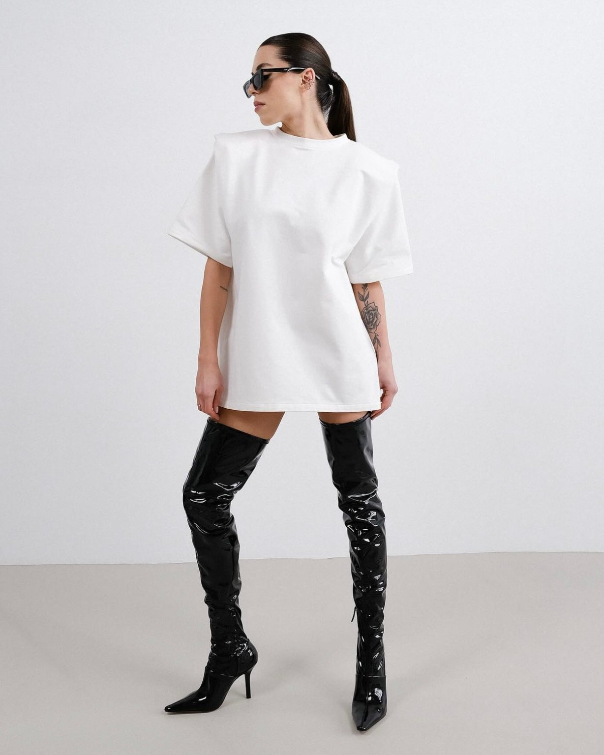 T-shirt shoulder WHITE
