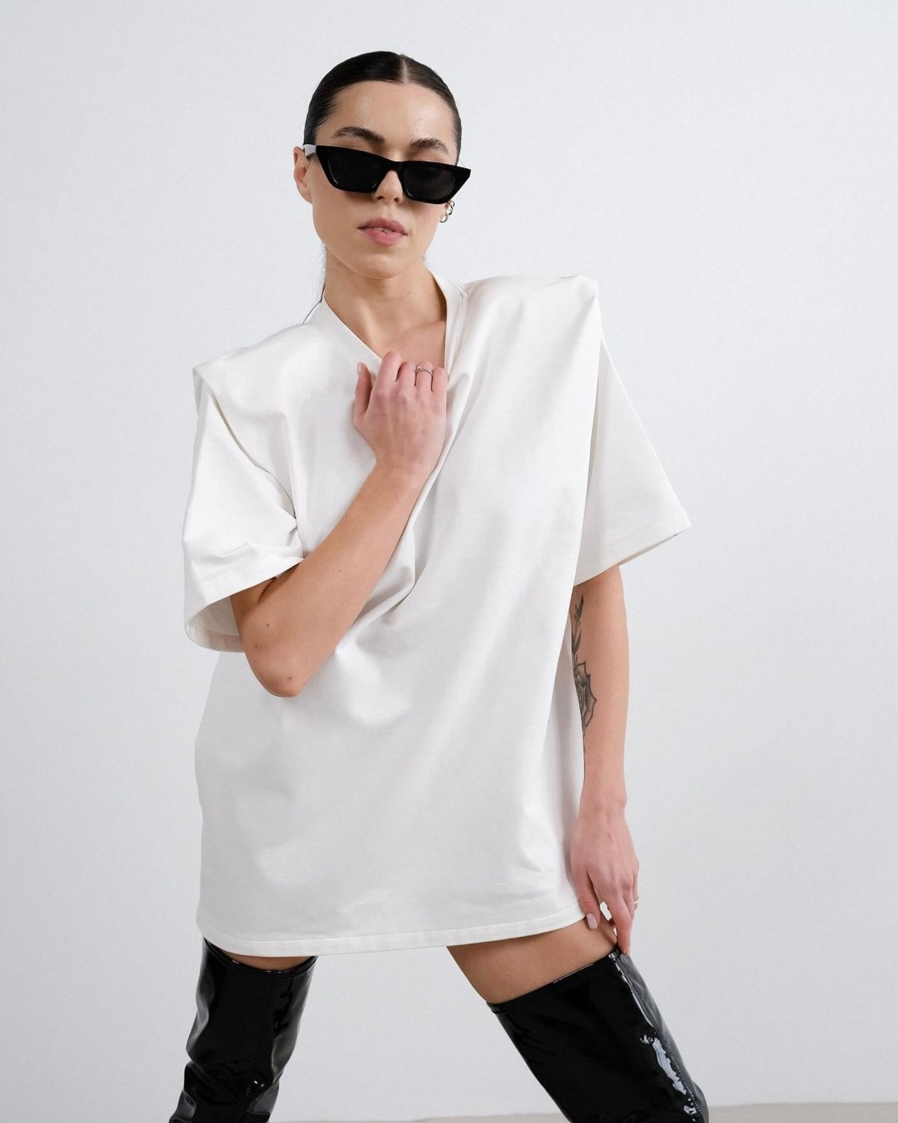 T-shirt shoulder WHITE