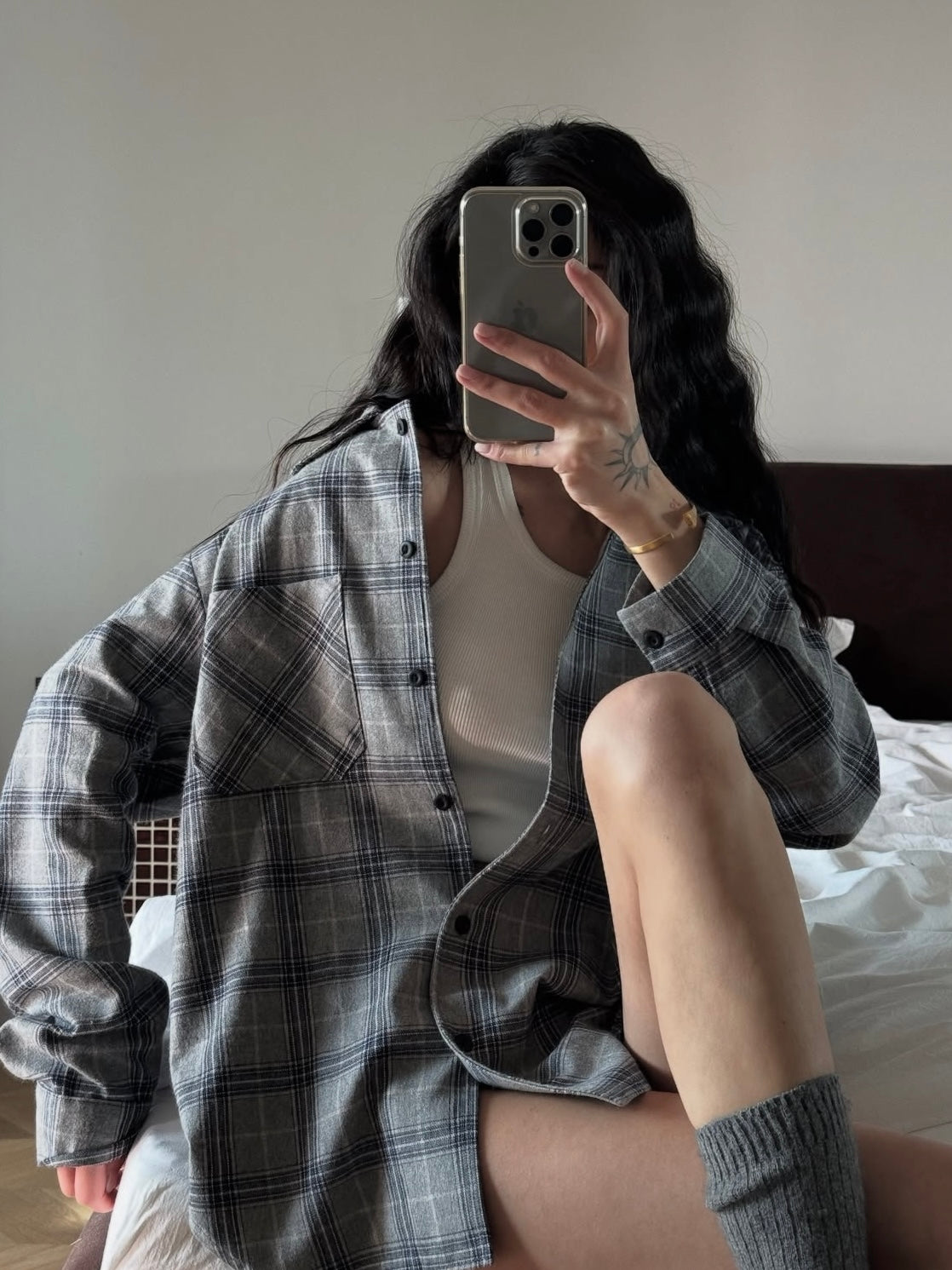Plaid shirt NAVY