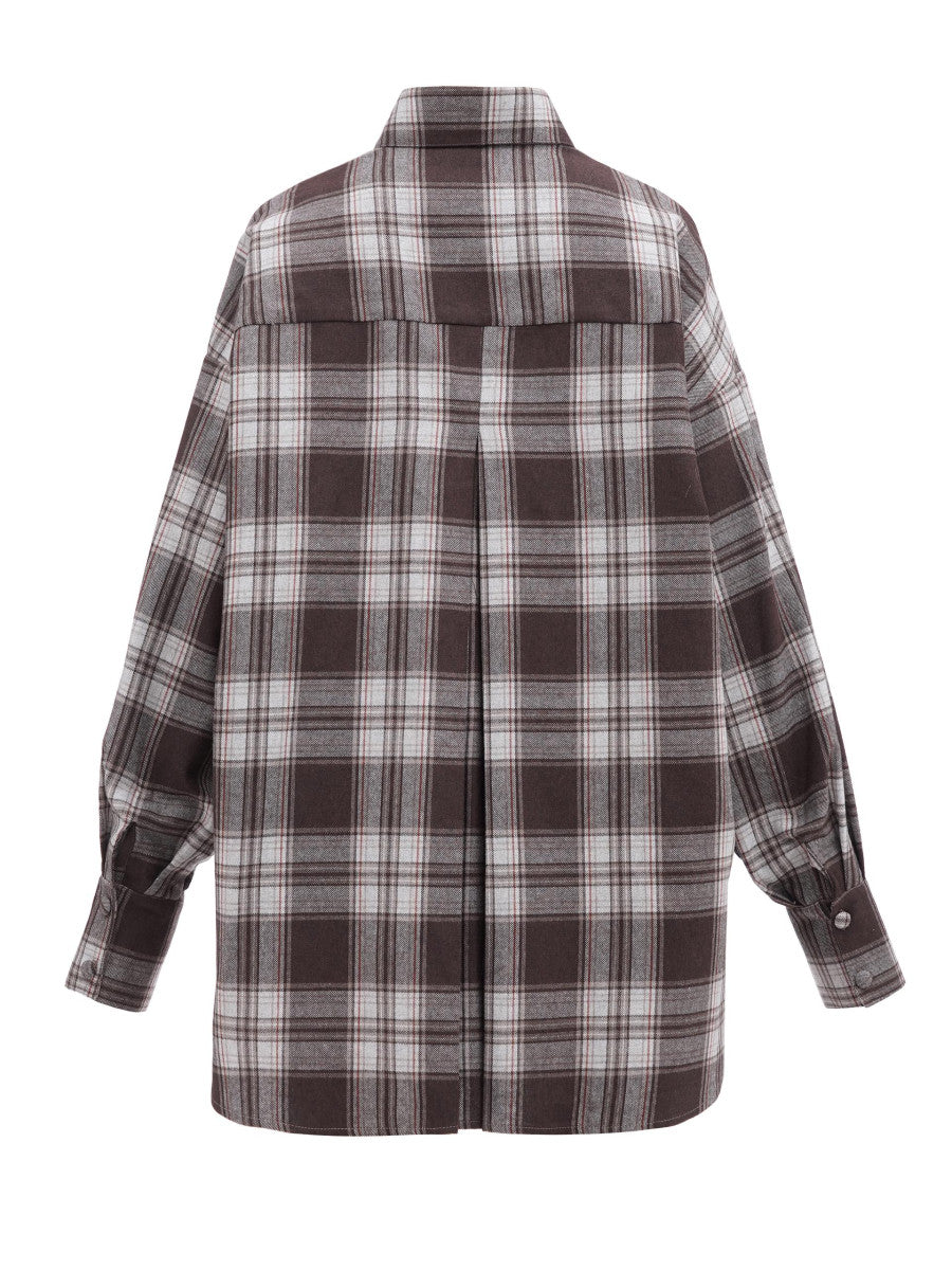 Plaid shirt LIGHT BROWN
