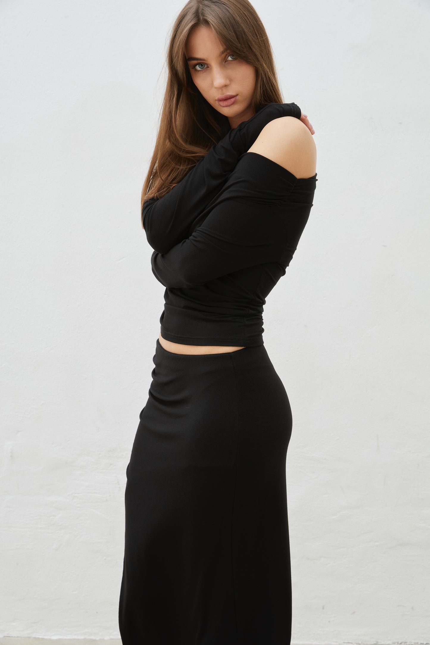 Top Skin asymmetrical BLACK