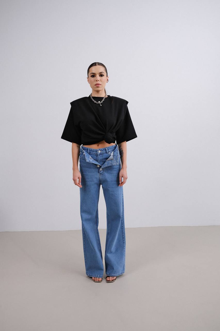 T-shirt shoulder BLACK