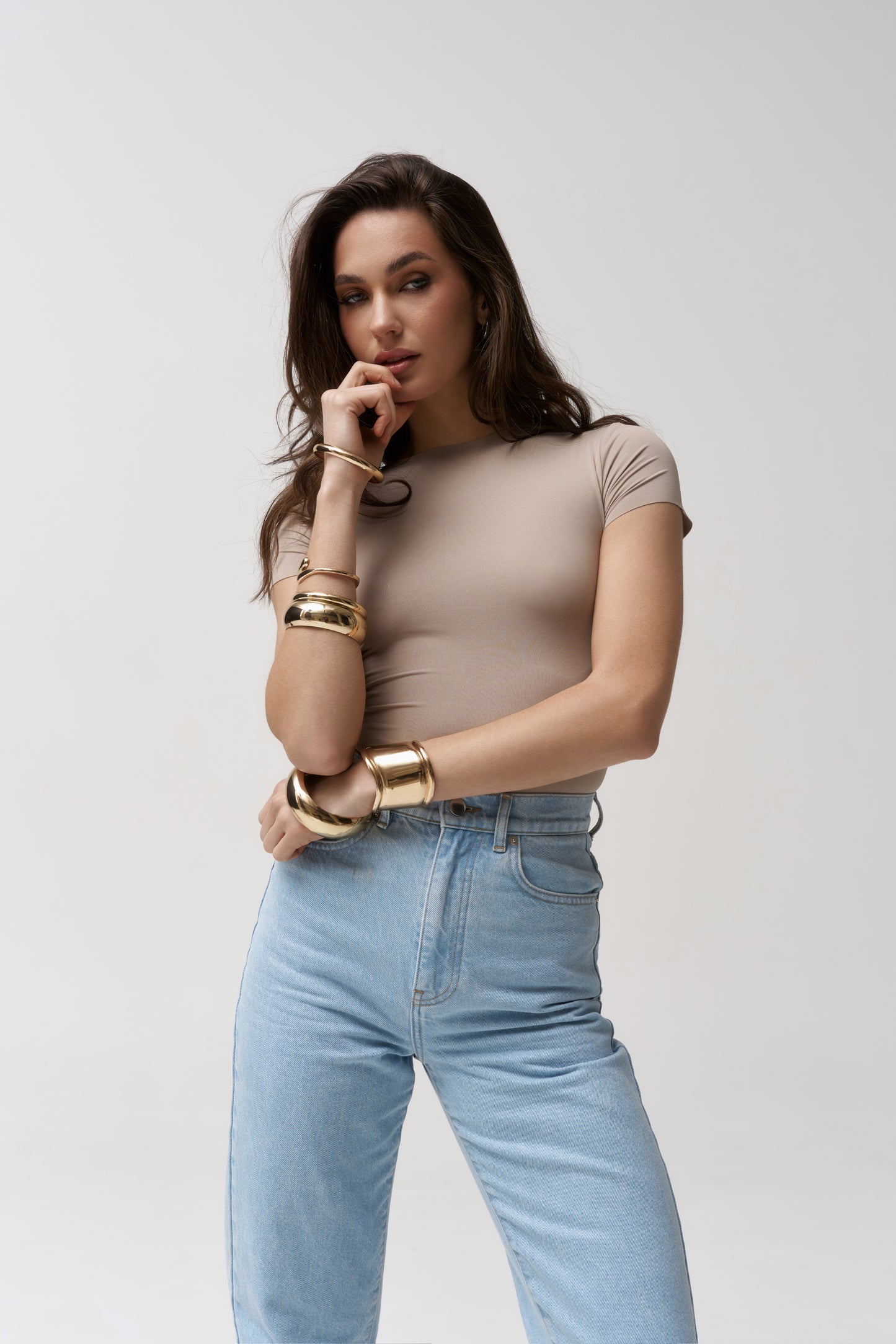 SKINNY t-shirt STONE