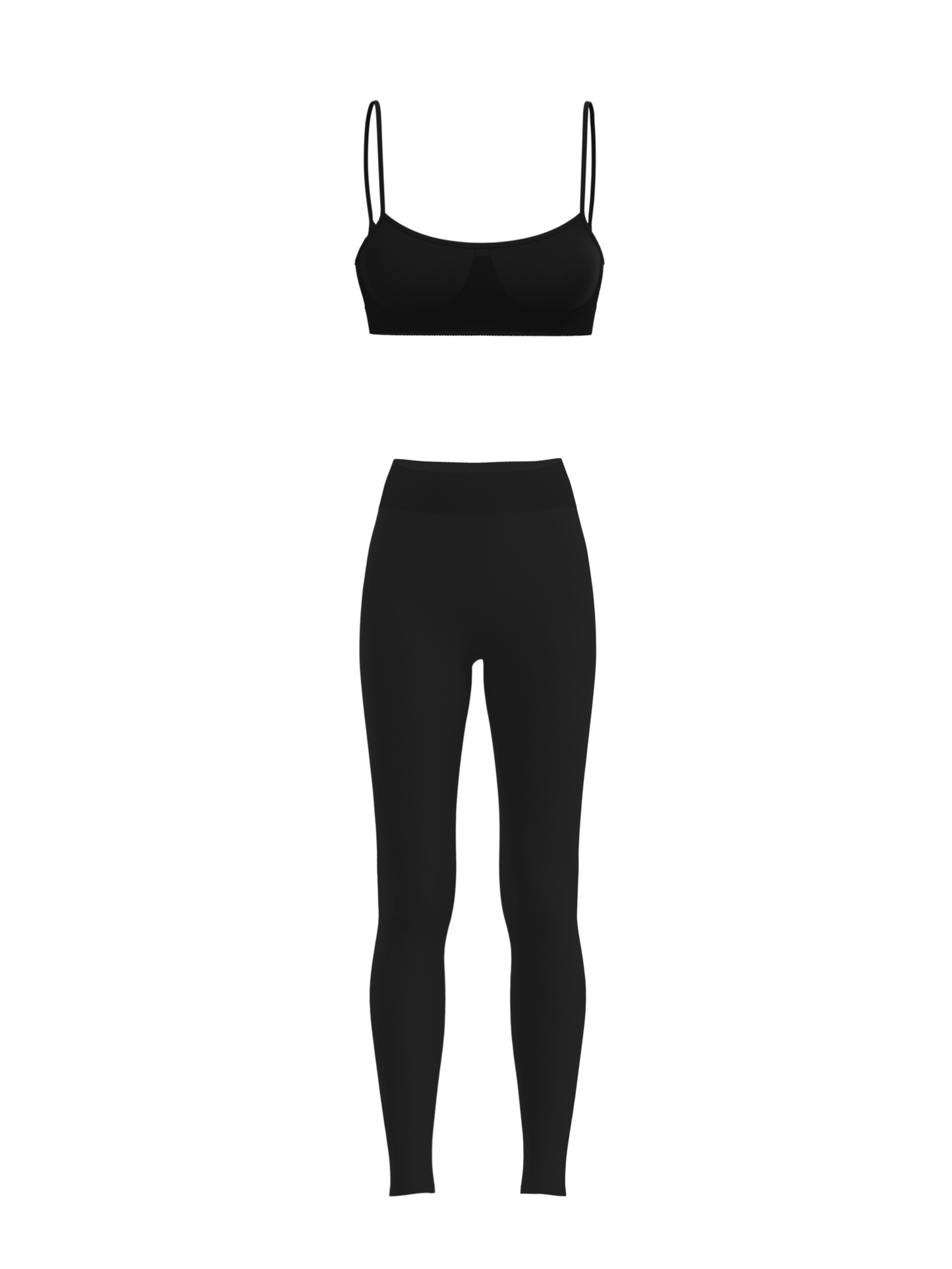 Black top and leggings