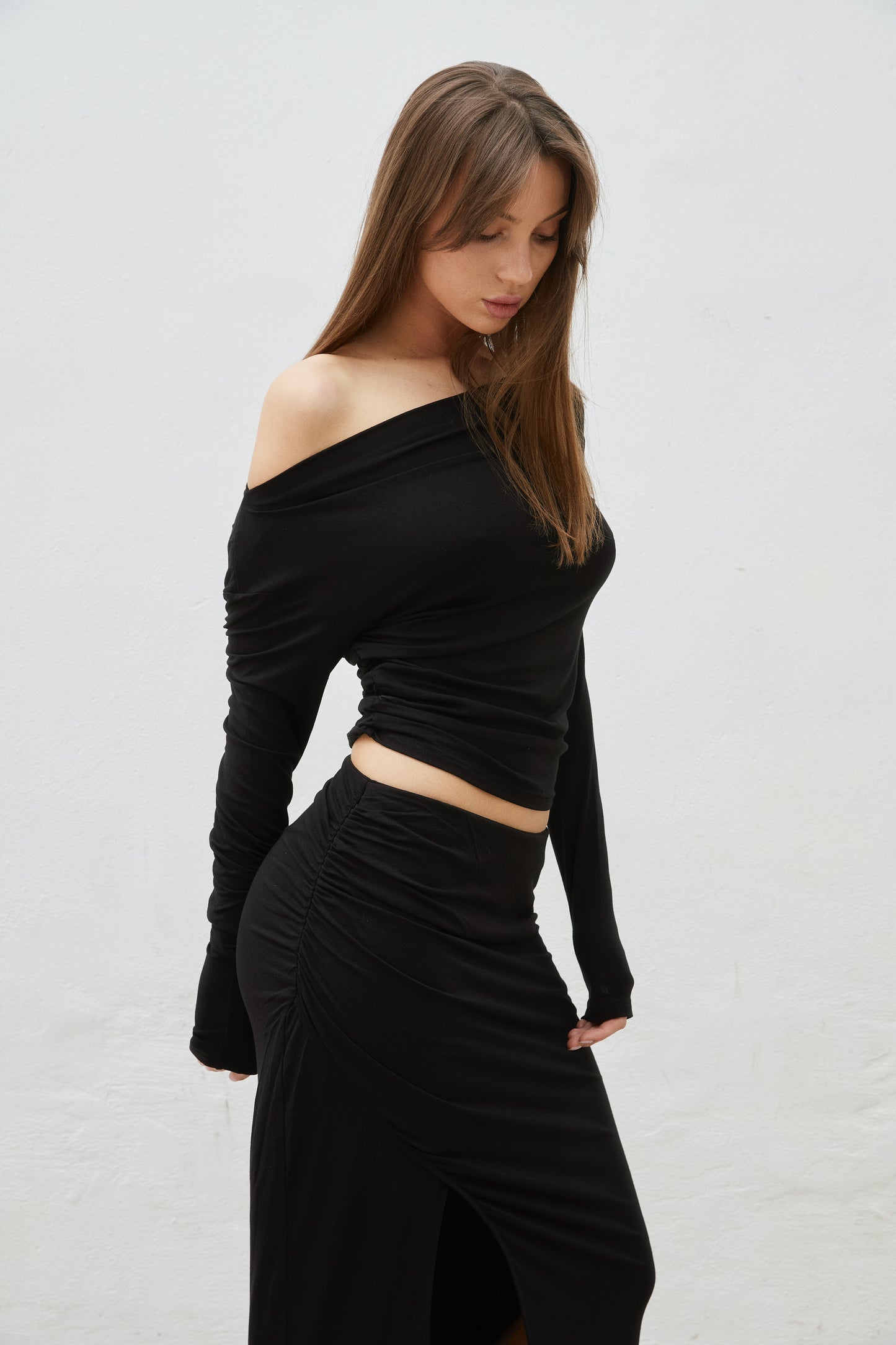 Top Skin asymmetrical BLACK