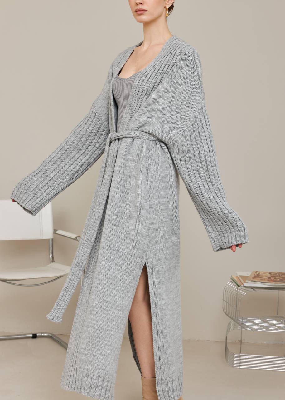 Knitted Kardigan maxi GREY