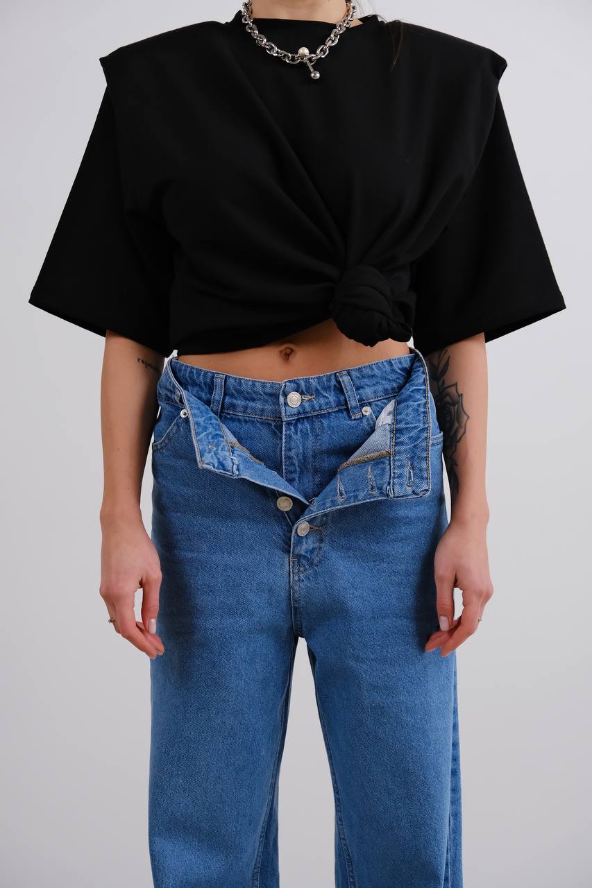 T-shirt shoulder BLACK