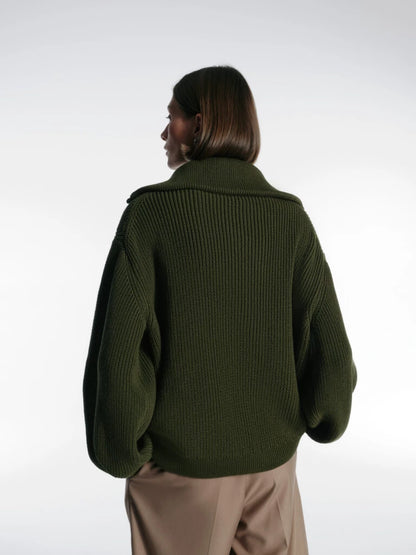 Sweater zip KHAKI