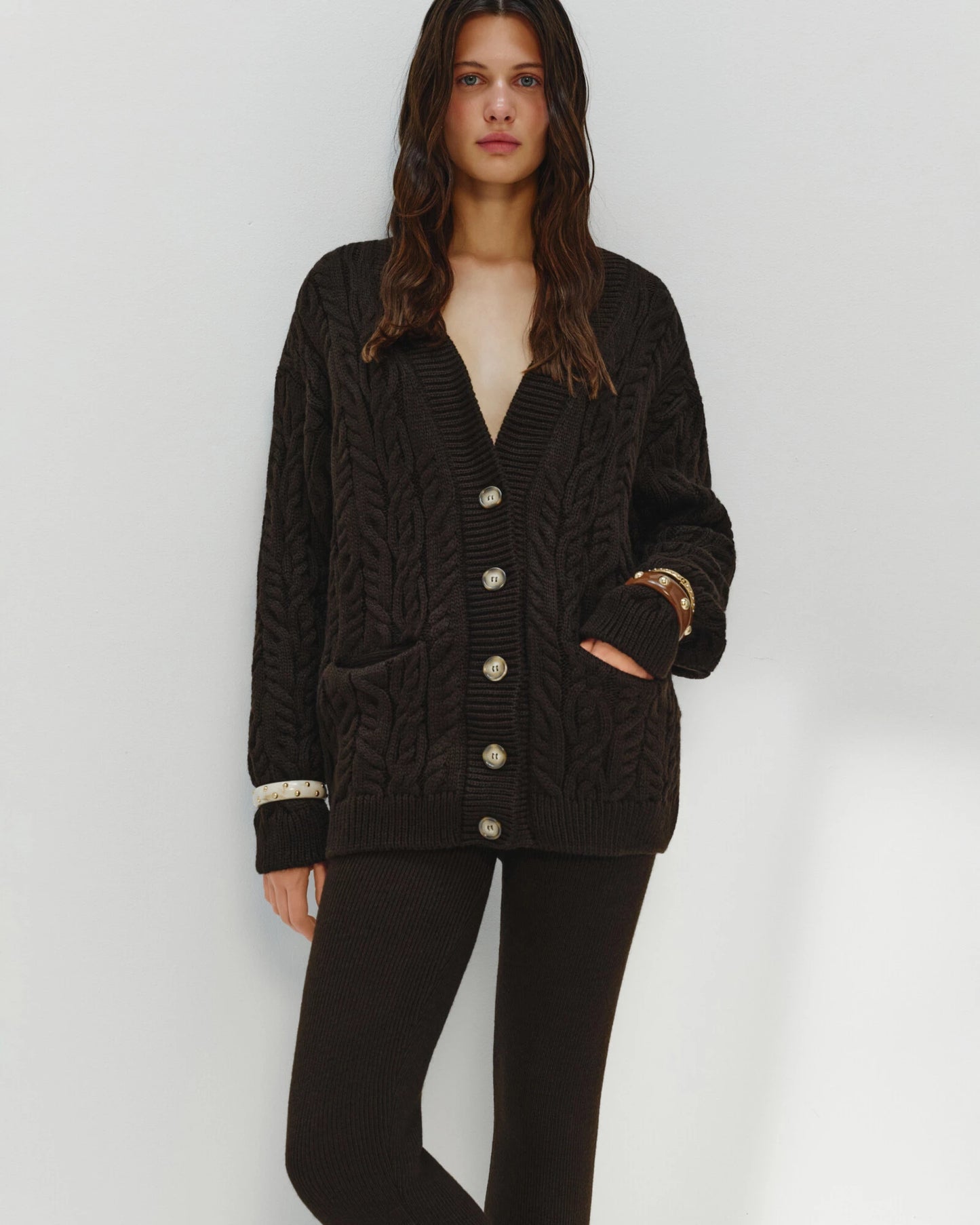 Cardigan oversized Knitted CHOCO