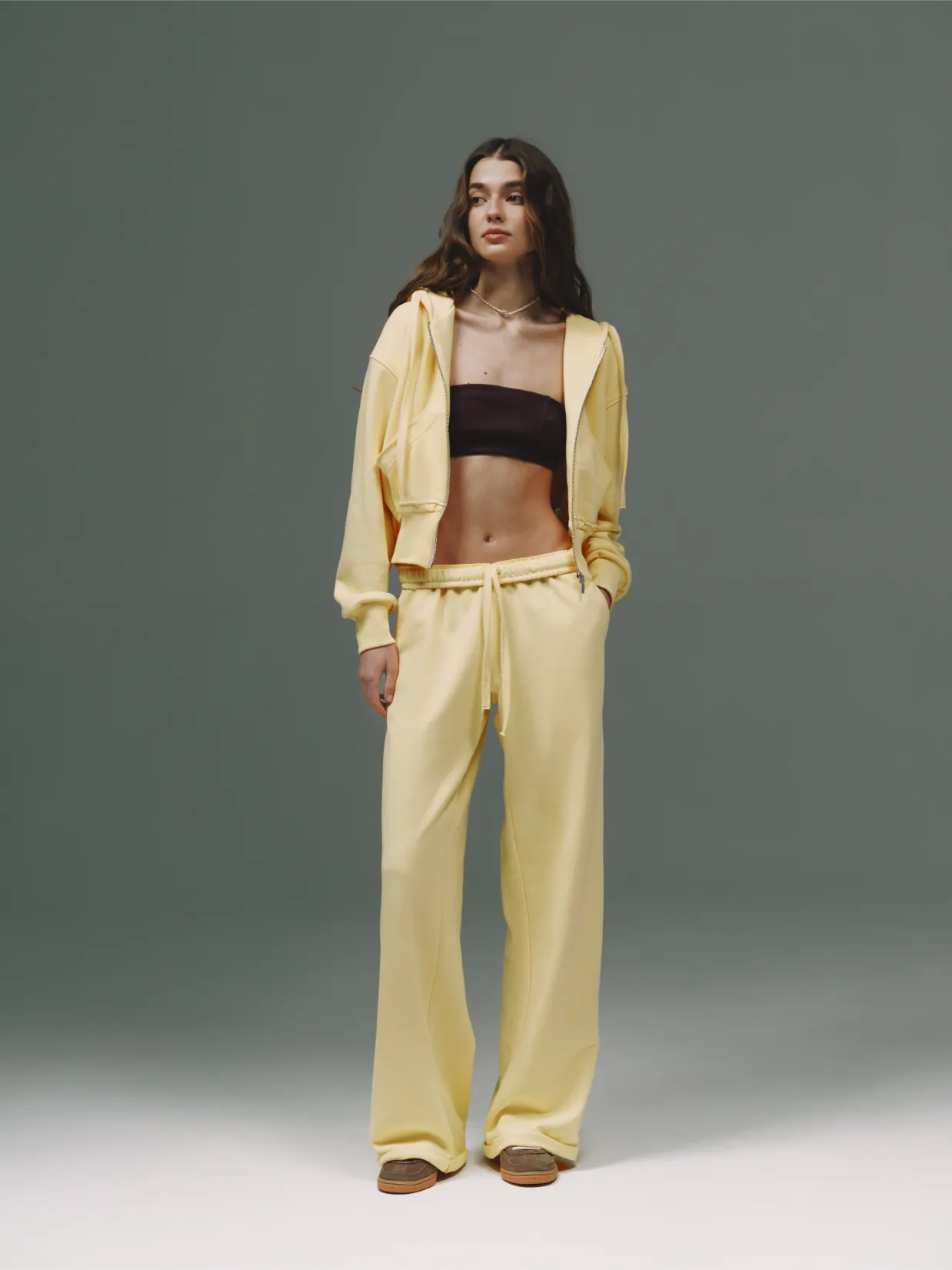 Sports suit with palazzo YELLOW