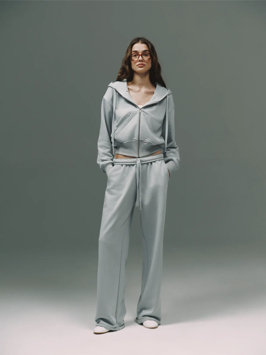 Sports suit with palazzo MINT BABY BLUE