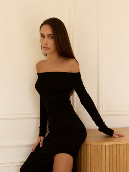 Maxi Night Dress BLACK