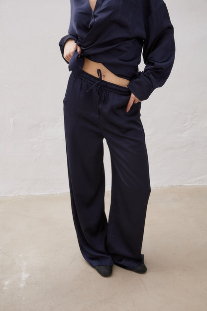 Pants Satén NAVY
