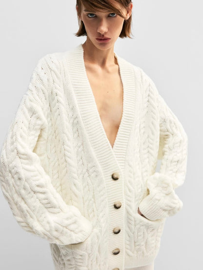 Cardigan oversized Knitted MILKY