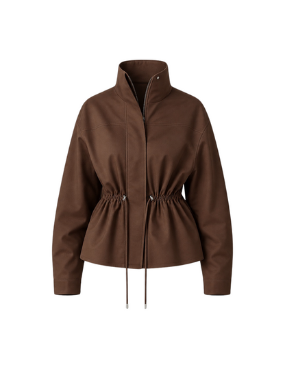 Cotton Denim Jacket BROWN