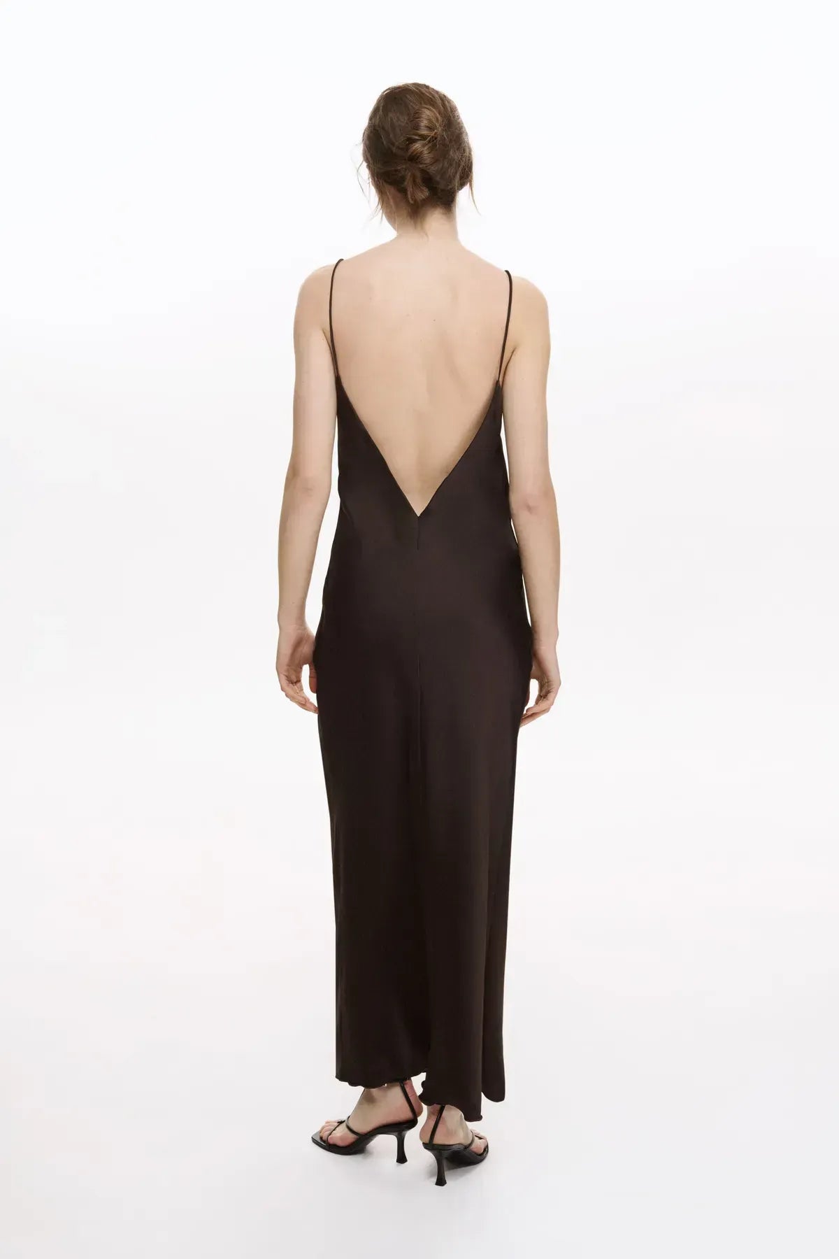 Maxi dress DARK BROWN