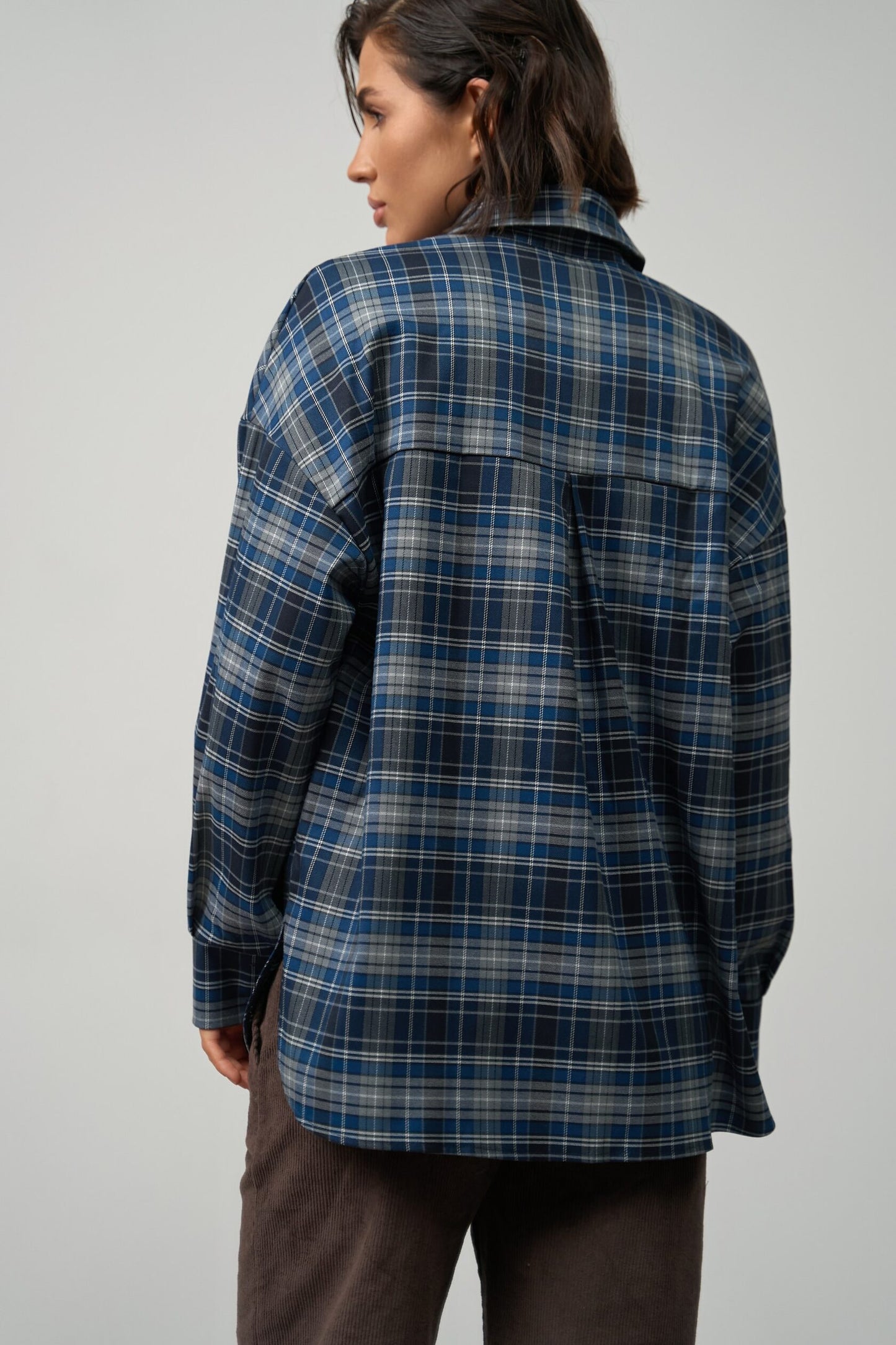 Plaid shirt navy