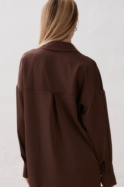 Shirt Satén BROWN