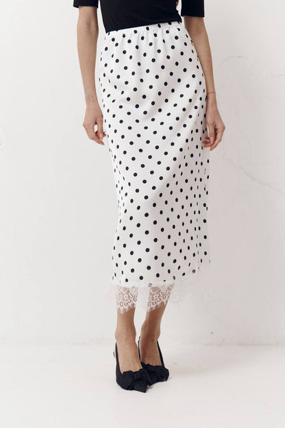 Skirt Polka dot White