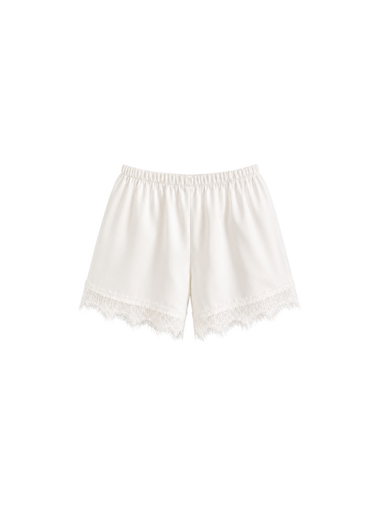Shorts satén Boho WHITE