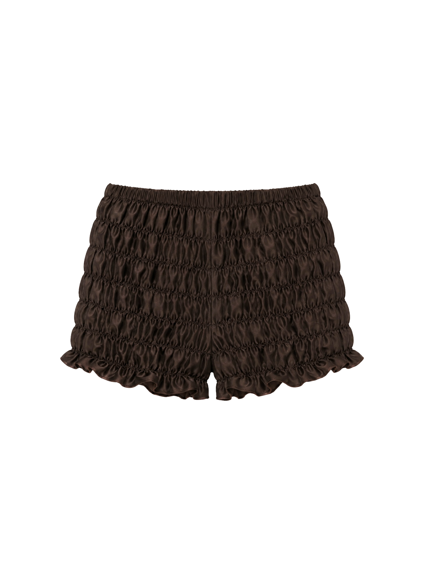 Shorts Ruffle DARK BROWN