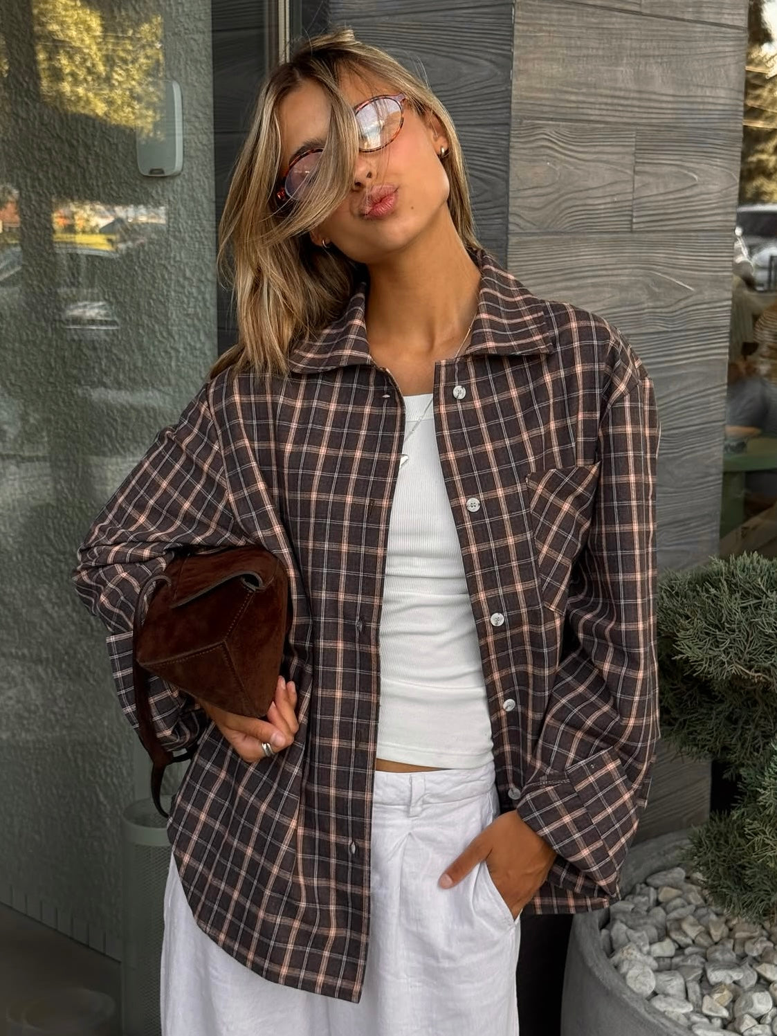 Plaid shirt BROWN FALL