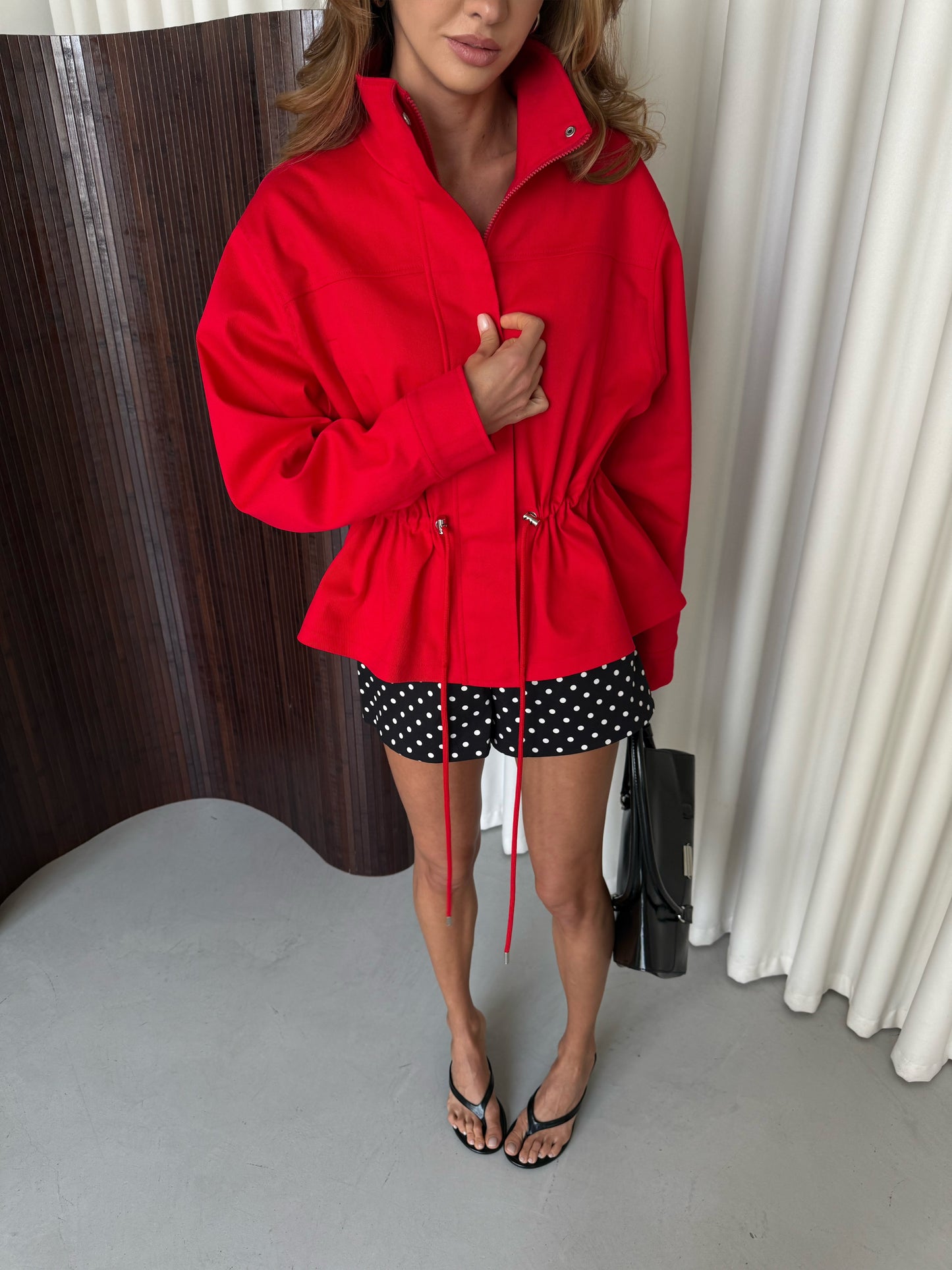 Cotton Denim Jacket RED