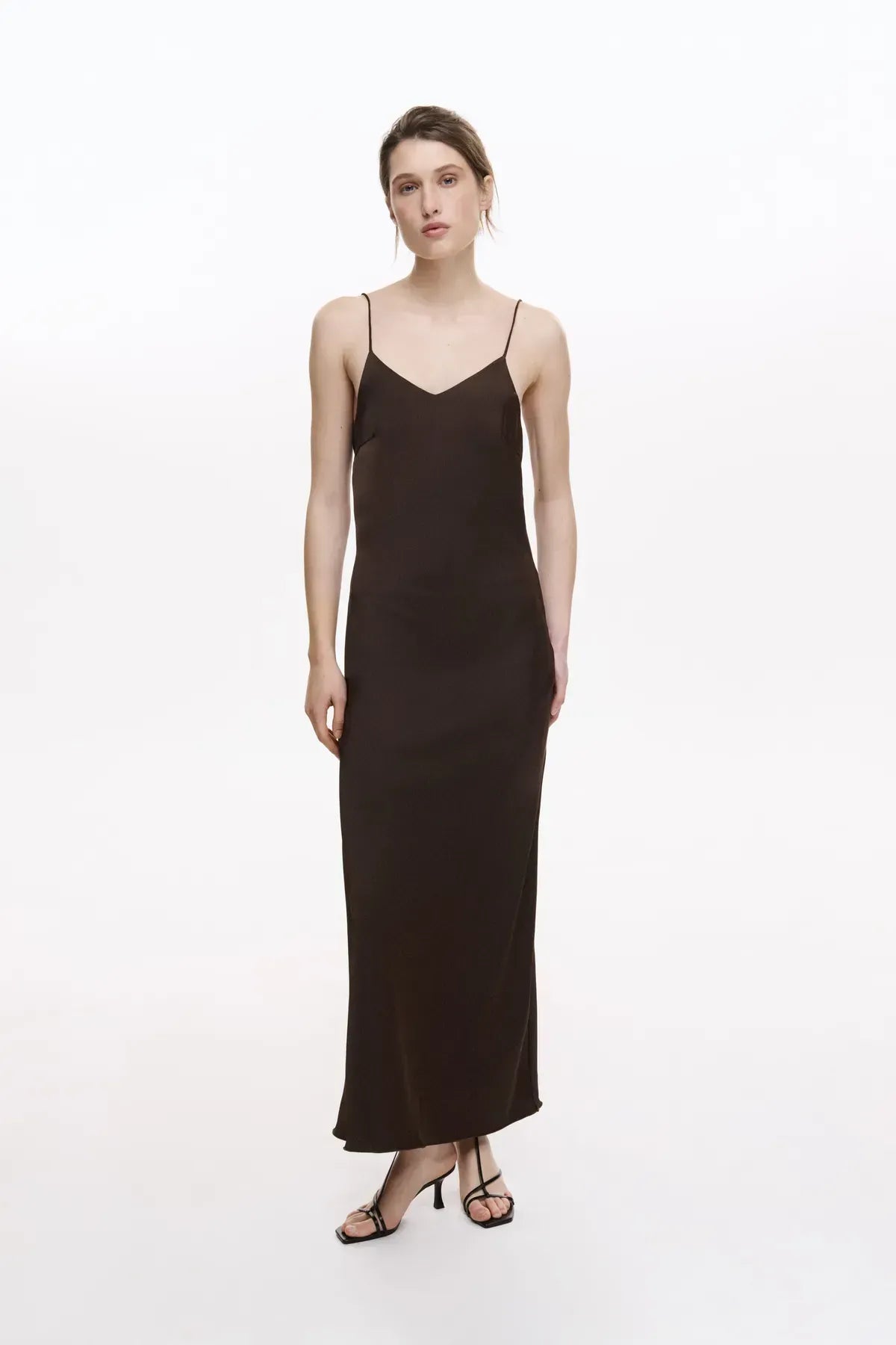 Maxi dress DARK BROWN