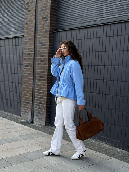 Cotton Denim Jacket BLUE