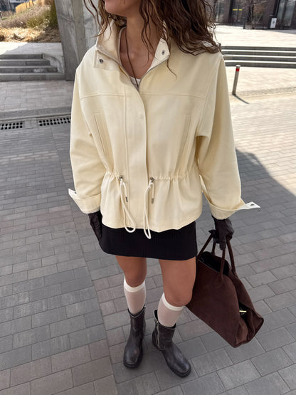 Cotton Denim Jacket BUTTER YELLOW