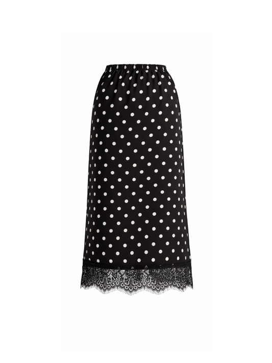 Skirt Polka dot Black