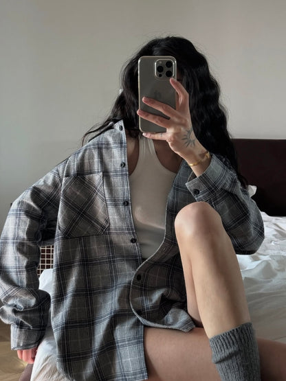 Plaid shirt NAVY