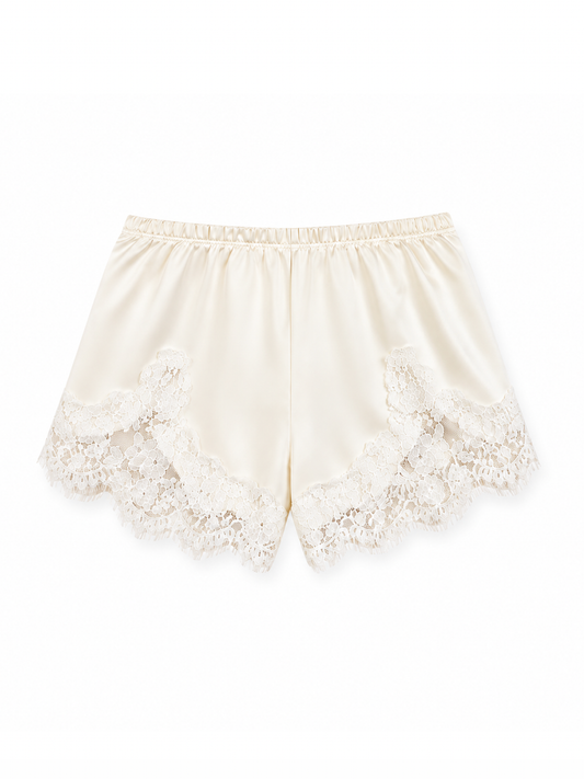 Shorts satén Lace CREAMY