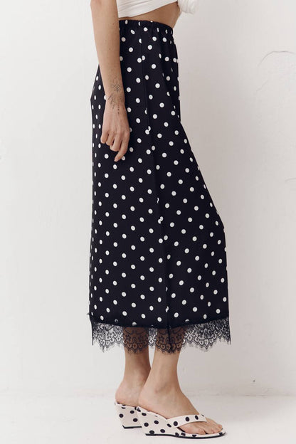Skirt Polka dot Black
