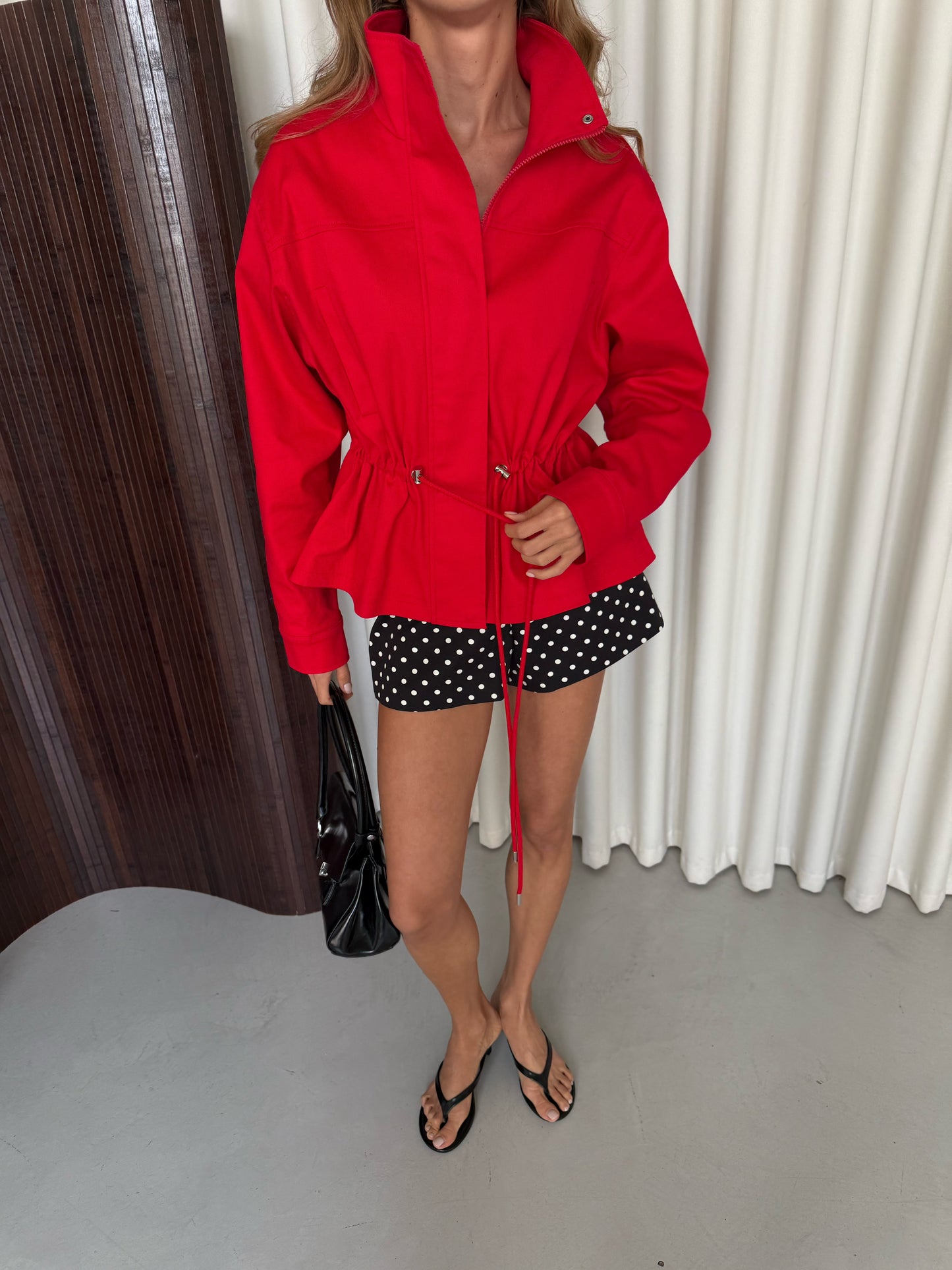 Cotton Denim Jacket RED