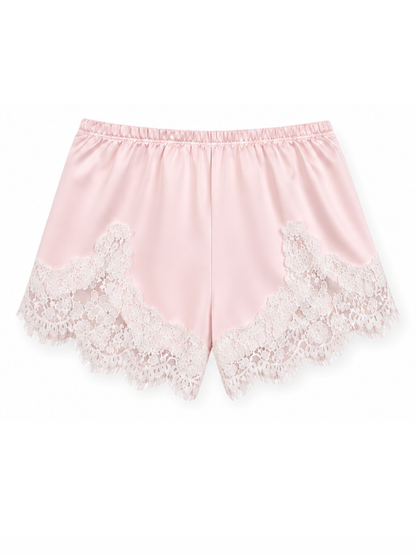 Shorts satén Lace BABY PINK