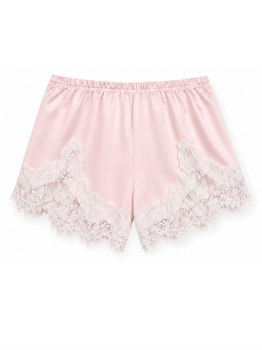 Shorts satén Lace BABY PINK