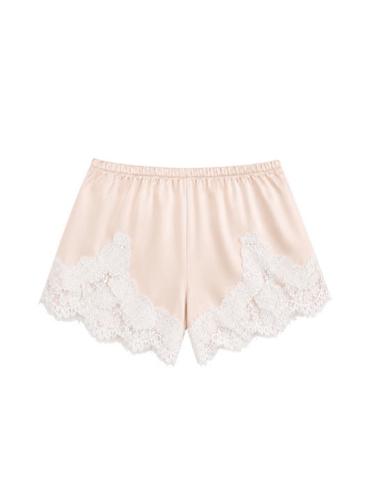 Shorts satén Lace NUDE