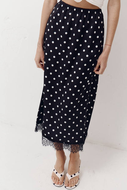Skirt Polka dot Black
