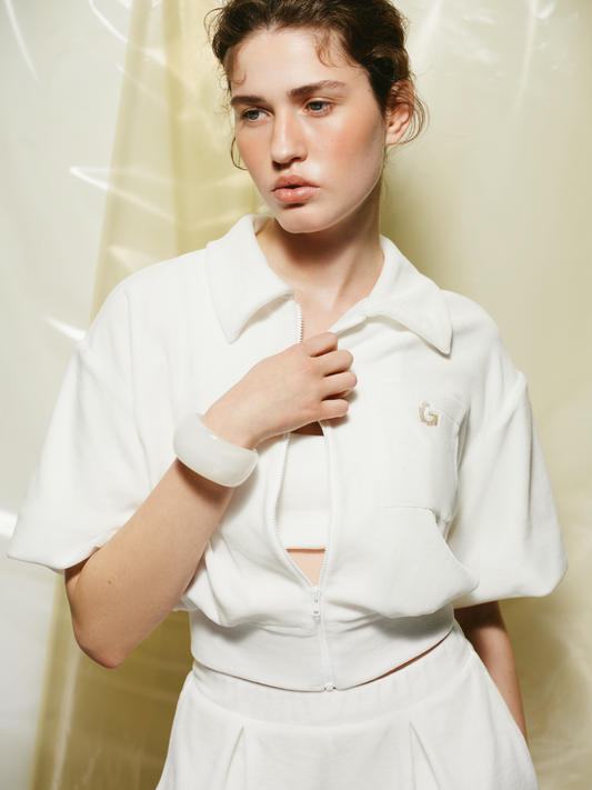044 Garden Polo set WHITE