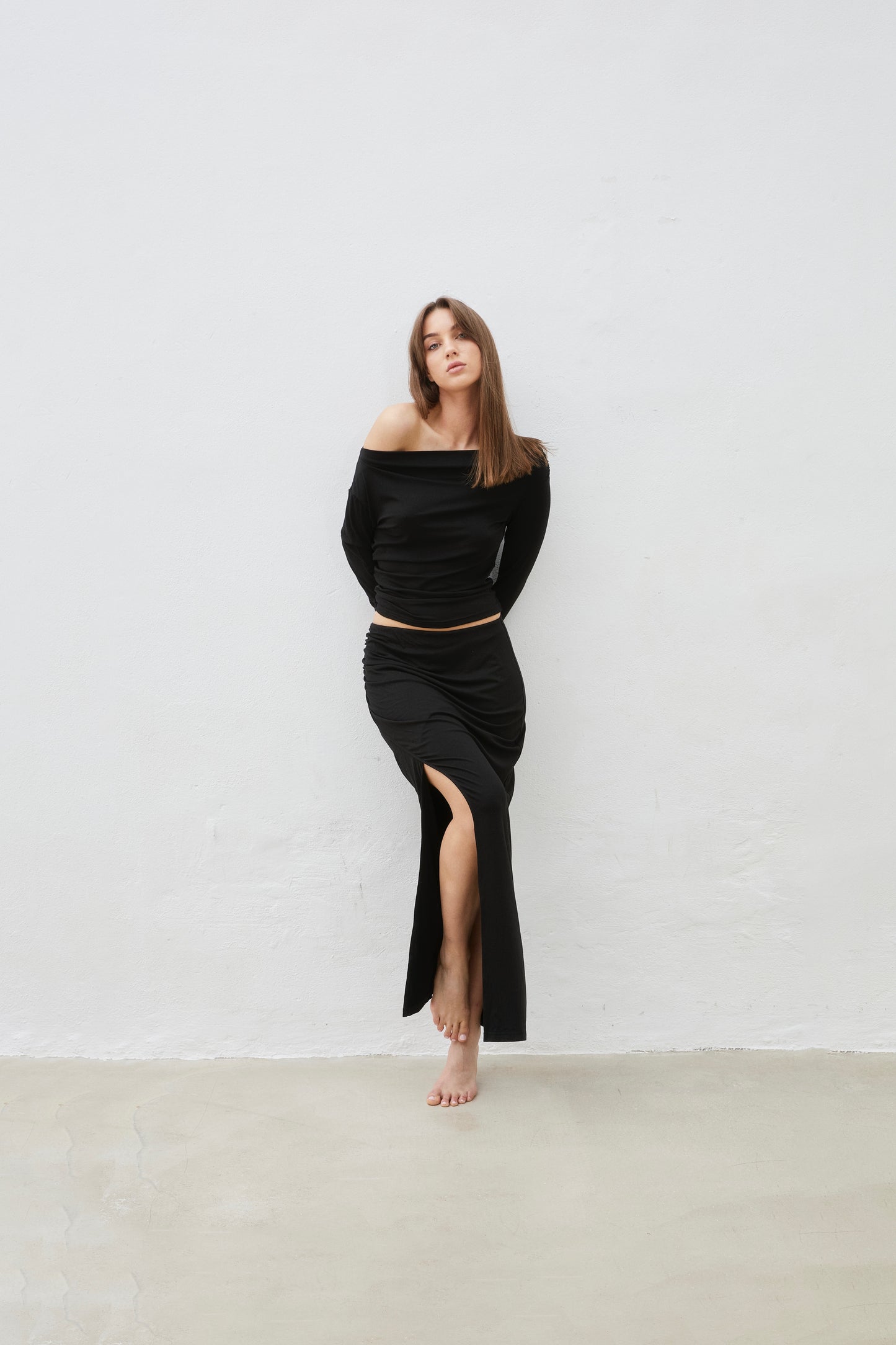 Top Skin asymmetrical BLACK