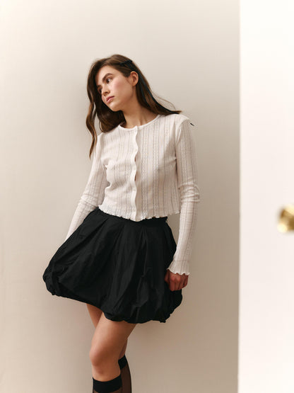 Cloudy skirt WHITE